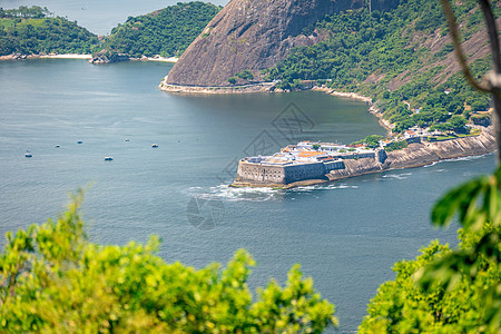 里约热内卢海岸 城市全景区游客景观全景风景面包海岸线假期天际海洋市中心图片