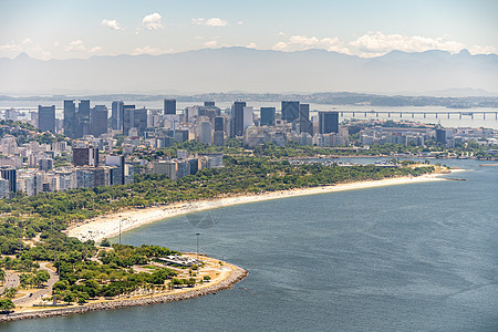 里约热内卢海岸 城市全景区旅行地标天际游客海岸线建筑风景面包全景假期图片