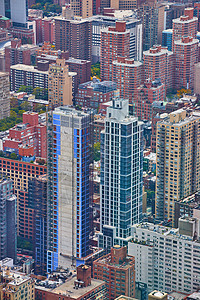 俯视着纽约市的摩天大楼 从上往下看图片