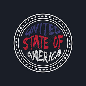 美利坚合众国 在徽章风格设计中用字母打字手法图片