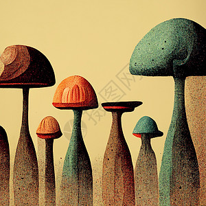 卡通风格的彩色蘑菇 有毒和健康 素食食品 平板插图食物蓝色涂鸦美食收成森林收藏植物季节图片