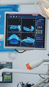用X射线图像进行医学口腔科显示的近距离曝光镜头图片