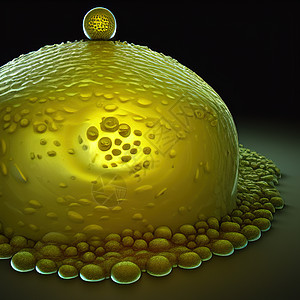 抽象病原体病毒细胞 显微镜下的癌症细胞 数字插图图片