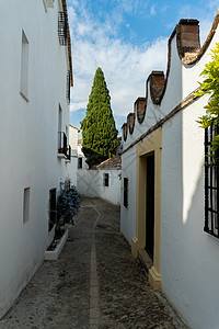 Ronda Malaga 白人村庄的街道建筑学景观观光地标鹅卵石栏杆古董建筑旅行遗产背景图片