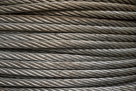 特写库尔大电线绳索或储存在仓库的有线鼓桶框架绞盘布线纤维力量钢丝绳材料卷轴店铺金属图片