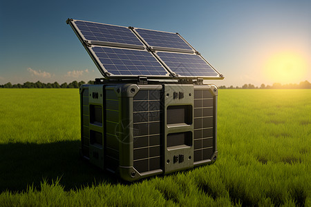 现场的便携式太阳能电池板 替代能源;其他能源图片