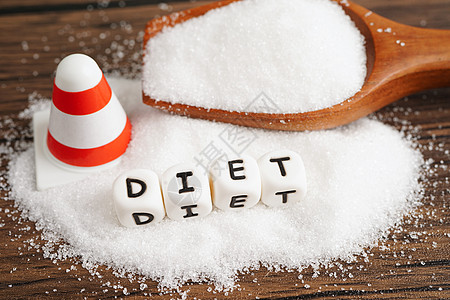 SUGAR 含文字的甜颗粒糖 糖尿病预防 饮食和体重损失 以增进健康重量勺子疾病肥胖动机葡萄糖食物营养甜点咖啡图片