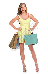画像 时尚和带购物袋的女人在工作室里被隔离在白色背景上 黑色星期五折扣 销售交易和快乐的女性顾客在商场或零售店购买后带礼物图片
