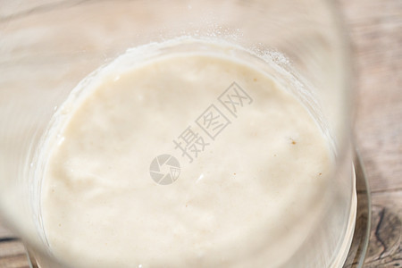 软开始器发酵剂面团酵母面包手工发酵容器起动机文化玻璃图片