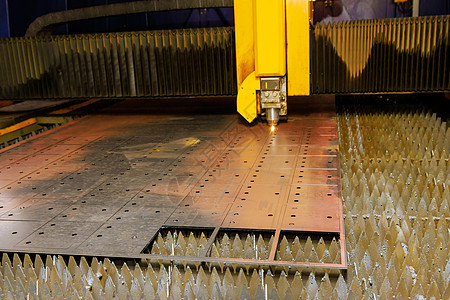 CNC 激光切割金属板 金属工业厂高精度 CNC 气割金属板电脑治疗生产盘子加工床单刀具技术机器雕刻图片
