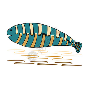 平板型丝状装饰鱼情调卡通片金鱼野生动物异国水族馆钓鱼海洋盐水动物群图片
