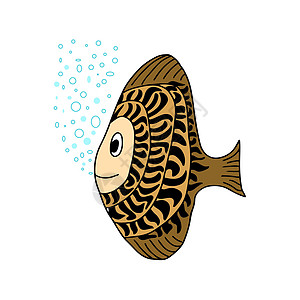 平板型丝状装饰鱼宠物海洋热带金鱼卡通片蓝色潜水异国动物动物群图片