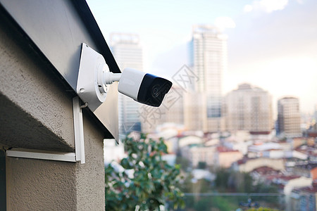 室外运行的闭闭路电视安保摄像头安全财产监视记录平移凸轮相机技术镜片倾斜图片