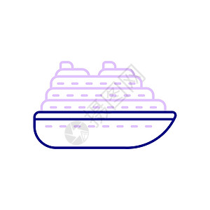 游轮图标 在豪华游艇上穿越大洋之旅假期漂浮港口渡船旅游奢华海洋船运帆船方式图片