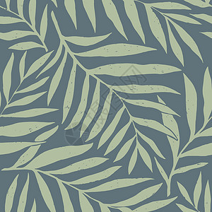 无缝矢量模式棕榈 dypsis 叶 棕榈叶热带面料设计 夏季棕榈叶热带面料设计 无缝模式图片