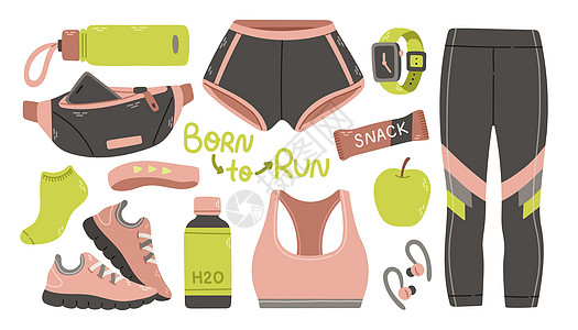 女性跑步装备 女性跑步配件 健身套装 运动服装 运动手表 跑鞋图片