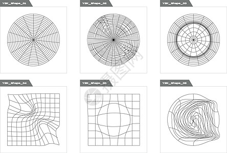 对象的 Y2K 样式向量集 抽象图形几何符号的大集合 y2k 风格的对象微笑狂欢收藏天空星星服饰几何学月亮横幅圆圈图片
