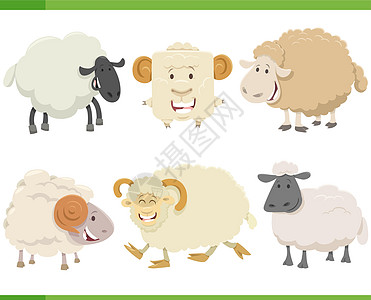 卡通喜喜喜羊养羊场动物角色组合图片