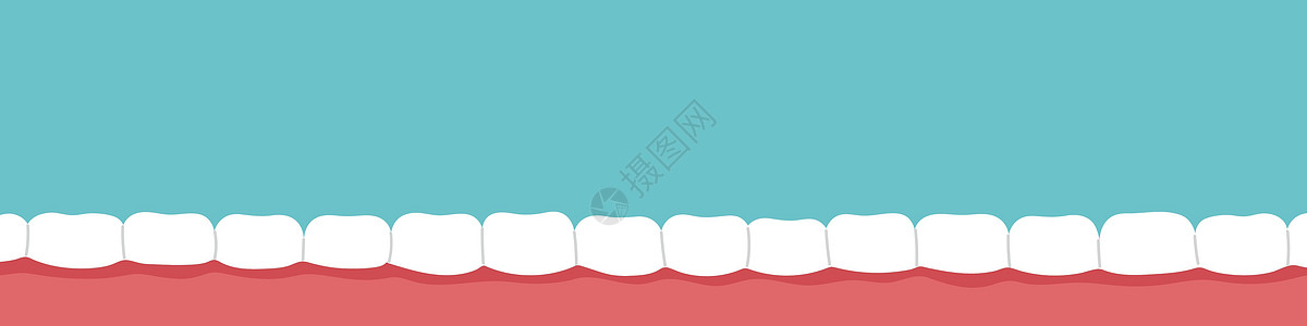 口腔植入背景 牙齿桥 卡通矢量图片