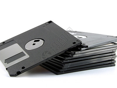 旧软盘磁盘电脑磁铁数据电子产品记录办公室贮存技术宏观图片