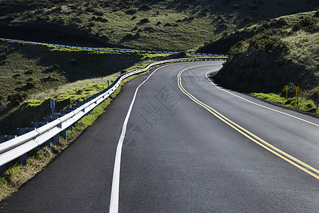 毛伊省哈莱亚卡拉的公路缠绕照片曲线护栏水平低角度风景车道旅行图片