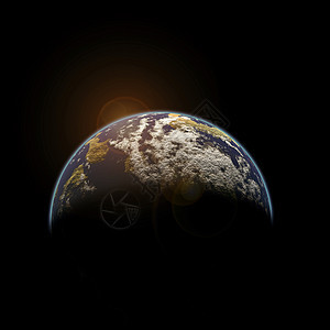 地球卫星科学世界海洋望远镜日落飞碟条纹天空耀斑图片