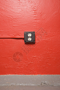 电源出口电气力量技术红色插座图片