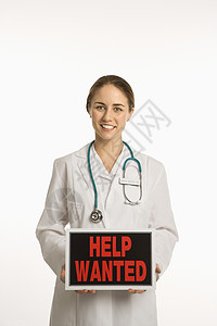 医生需要帮助职业工作中年人医师女性广告女士招工眼神健康图片