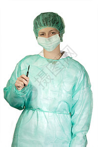 女医生女孩口罩工人药品女士黑发乐器女性诊所背景背景图片