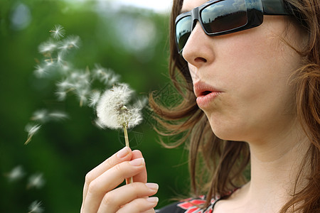 风中达德利翁种子假期女孩自由国家女士美丽季节植物闲暇公园图片