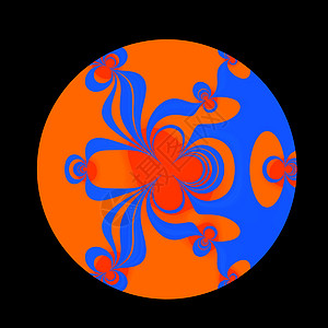 Retro 蓝色和橙色设计背景图片