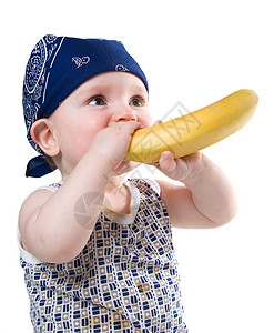 婴儿吃香蕉图片