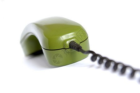 绿色电话讲话办公室技术绳索耳机喉舌背景图片
