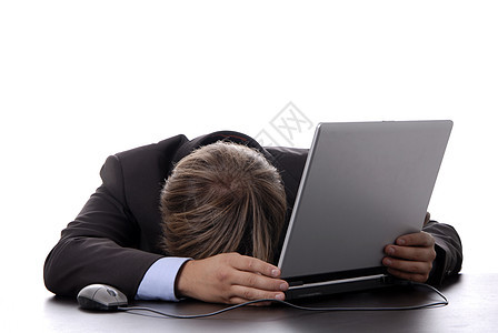 睡眠睡觉笔记本监视器技术男人商业数字化桌面手表教育办公室图片