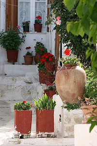 春天的希腊房子图片