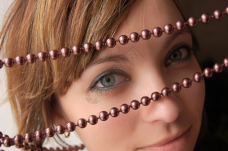 棕珍珠首饰美甲珍珠售货员珠子女性棕榈项链奢华细绳图片