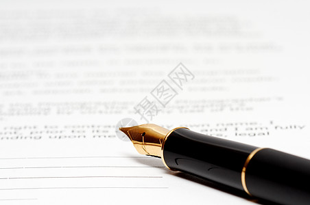 纸上印有文字的墨水笔报告笔记笔尖签名金融商业亲笔协议成功喷泉图片