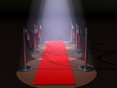 红地毯星星名声障碍绳索插图成功图片