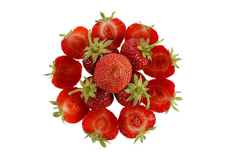 草莓红色水果圆圈食物背景图片