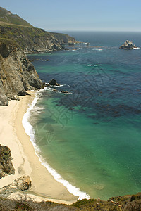 大南爬坡海岸顶峰公园蓝色悬崖瀑布波浪岩石海洋图片