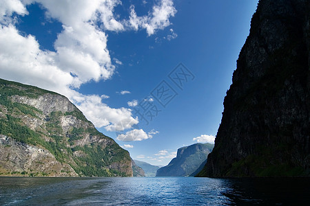 挪威 Fjord 风景颂歌运河蓝色游客旅行峡湾力量海洋国家渠道图片