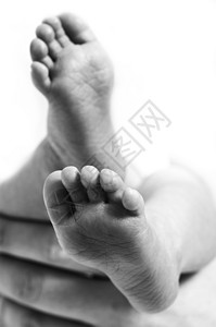 赤脚婴儿皮肤孩子介意脚跟脚步脚趾手足保姆上行图片