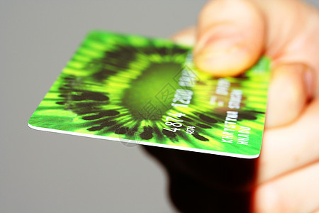 绿色信贷货币女性银行硬币借方现金花费塑料卡片财富图片
