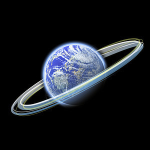 发光的大地插图气氛土地科学星系戒指旅行蓝色商业圆圈图片