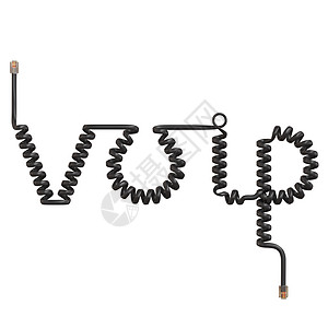 VOIP 信件形状的电话电缆图片