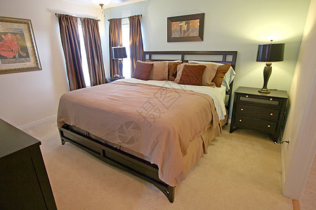 国王大师卧室奢华财产桌子展示住宅房间羽绒被夫妻房子投资图片