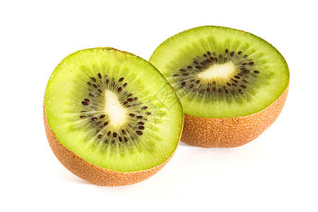 Kiwi 切片杂货店异国植物菜单食物水果圆形宏观绿色饮食图片