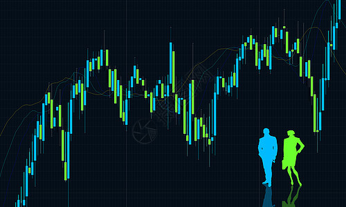 业务图表图插图财政货币金融优胜者外汇经济男人女士交换办公室背景图片