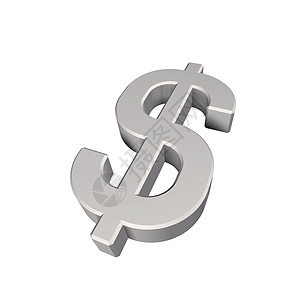 白纸上孤立的银元符号投资经济货币商业库存电脑数字化市场渲染储蓄图片