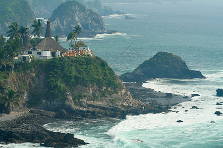 奢华家庭房子成功风景支撑海岸海水富裕海岸线窗户大厦图片